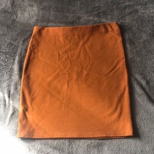 Burnt orange bodycon skirt
